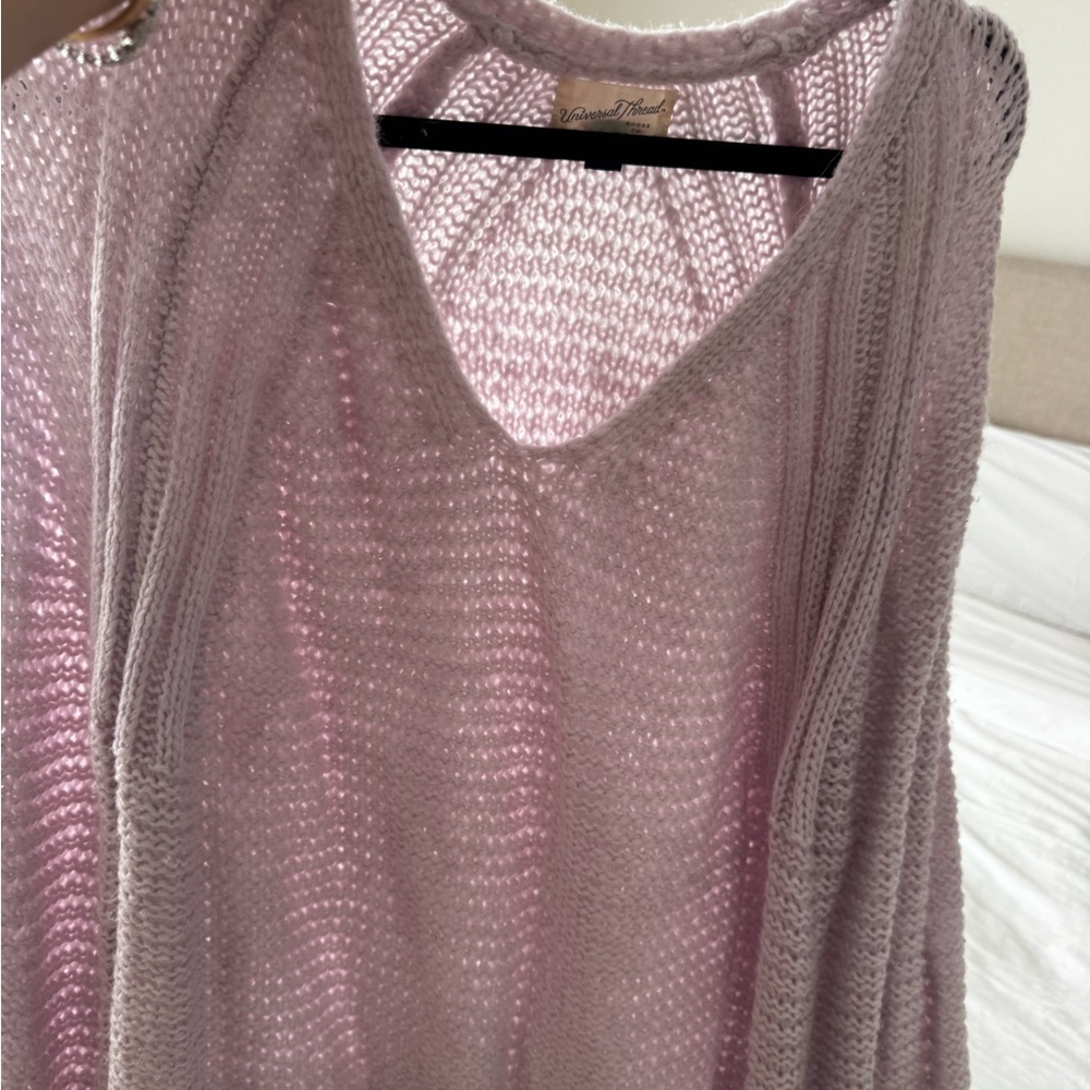 Universal Thread Light Purple V-Neck Sweater - Picture 3 of 3
